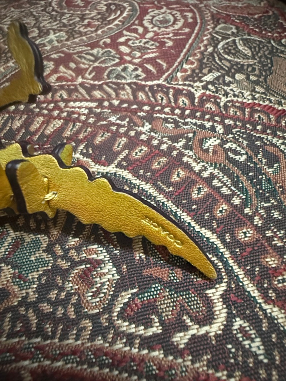 Coach Rexy Keychain Charm in metallic gold - Picture 7 of 7